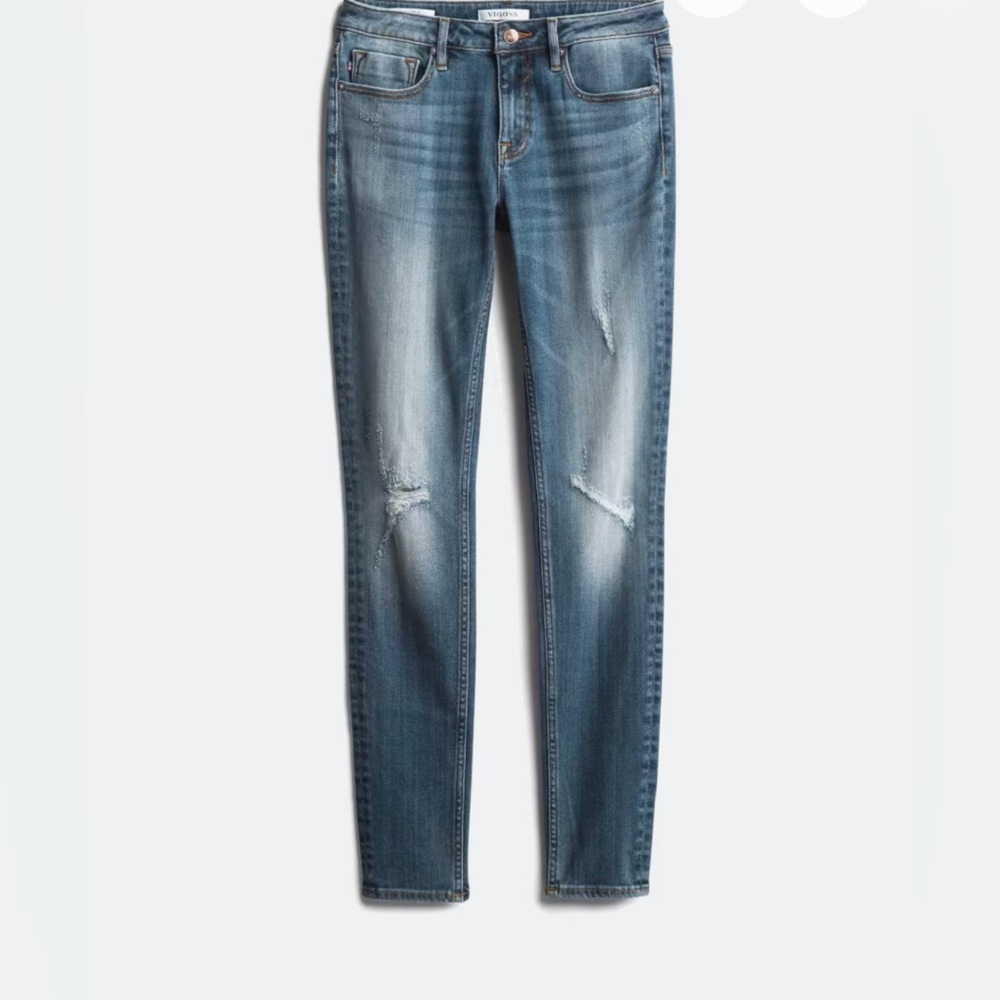 Vigoss Jagger Women's Low Rise Distressed Skinny Jeans 32 / 14